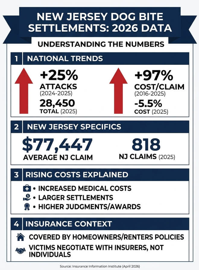 New jersey dog bite settlements data and insurance